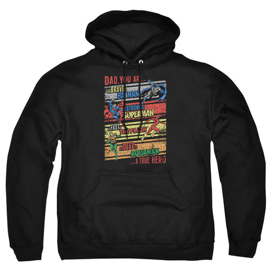 Justice League Of America A True Hero Mens Hoodie Black