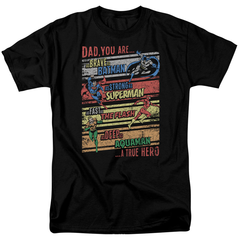 Justice League Of America A True Hero Mens T Shirt Black