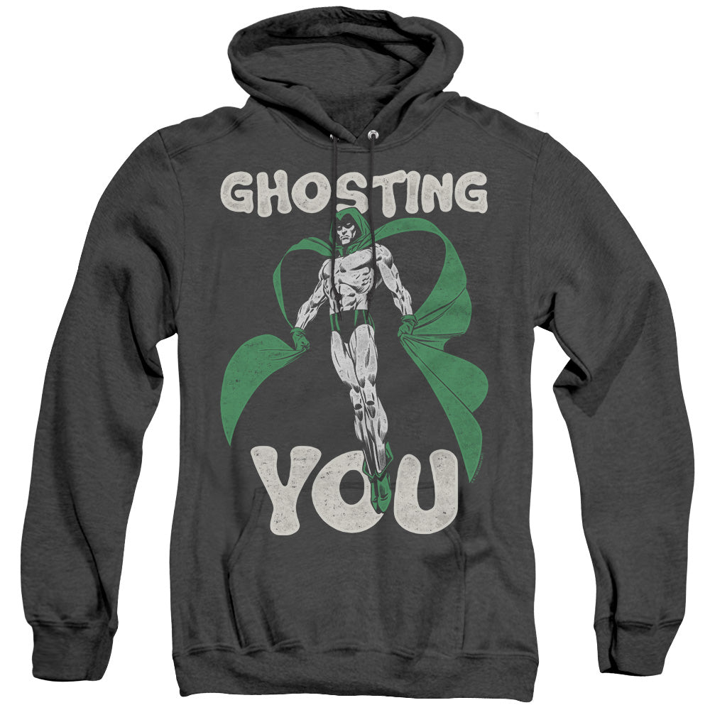 Justice League Ghosting Heather Mens Hoodie Black