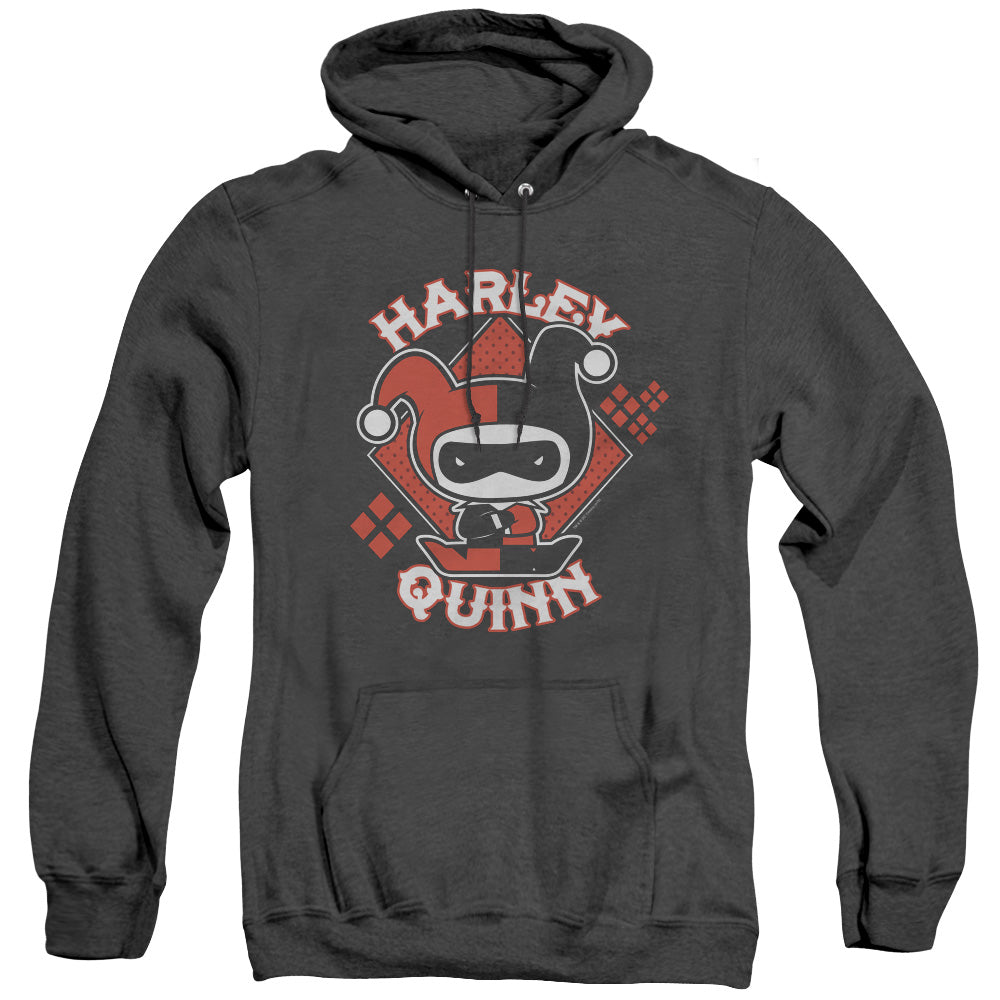 Justice League Of America Harley Chibi Heather Mens Hoodie Black