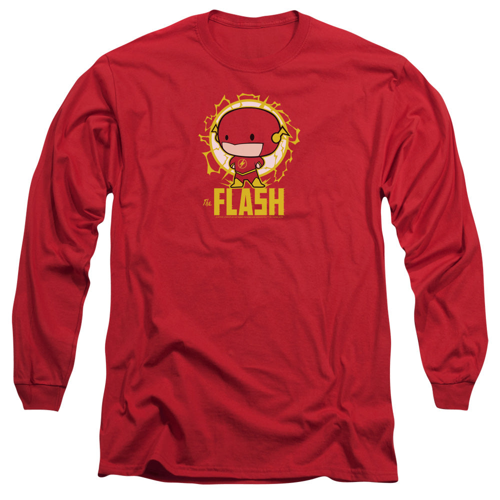 Dc Flash Flash Chibi Mens Long Sleeve Shirt Red Officially Licensed