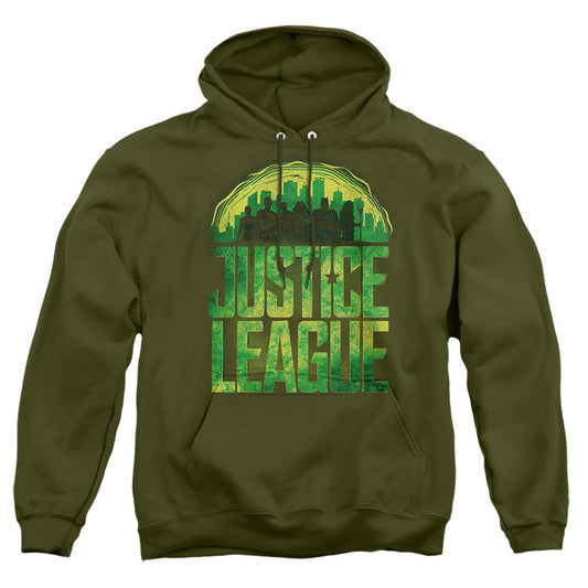 Justice League Movie Kryptonite Mens Hoodie Military Green
