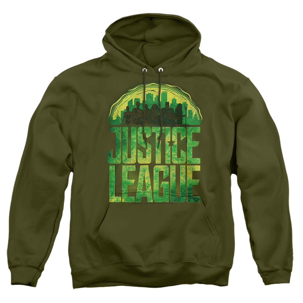Justice League Movie Kryptonite Mens Hoodie Military Green