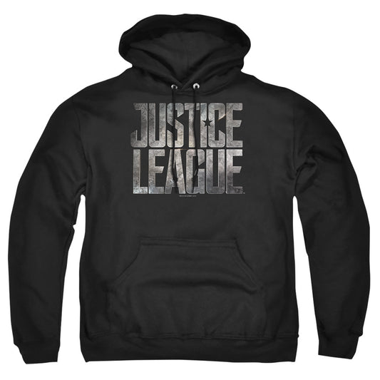Justice League Movie Metal Logo Mens Hoodie Black