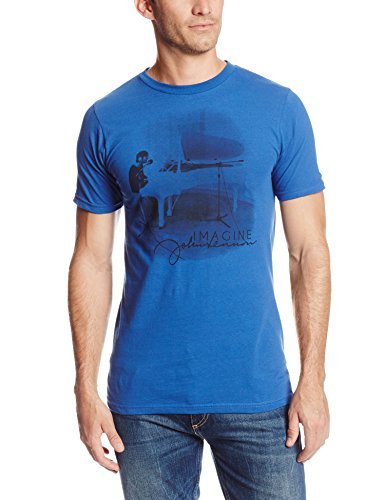John Lennon Zion Rootswear Men'S John Lennon Imagine (Blue) T-Shirt, Blue, Small Mens T Shirt