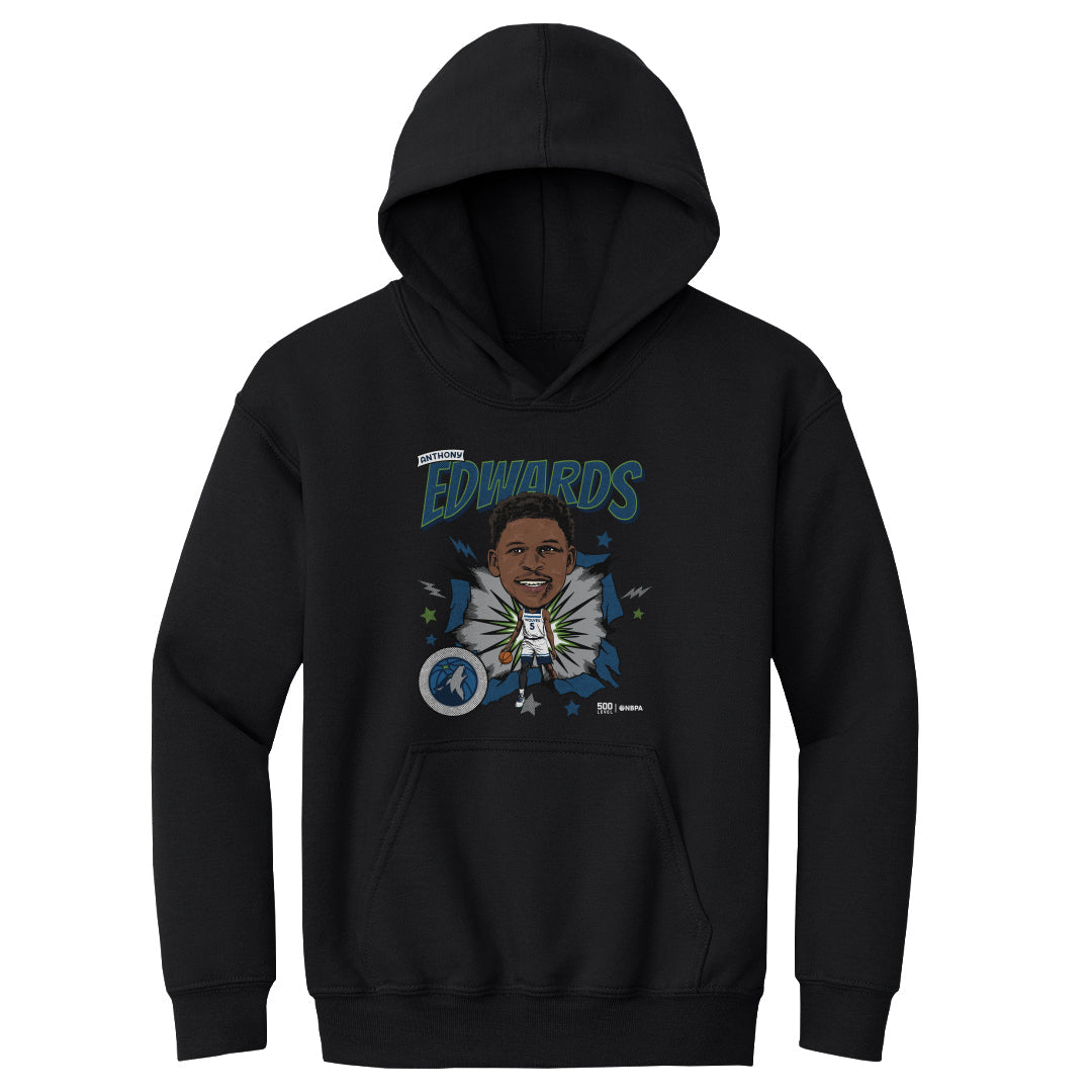 Anthony Edwards Minnesota Timberwolves Caricature Retro WHT