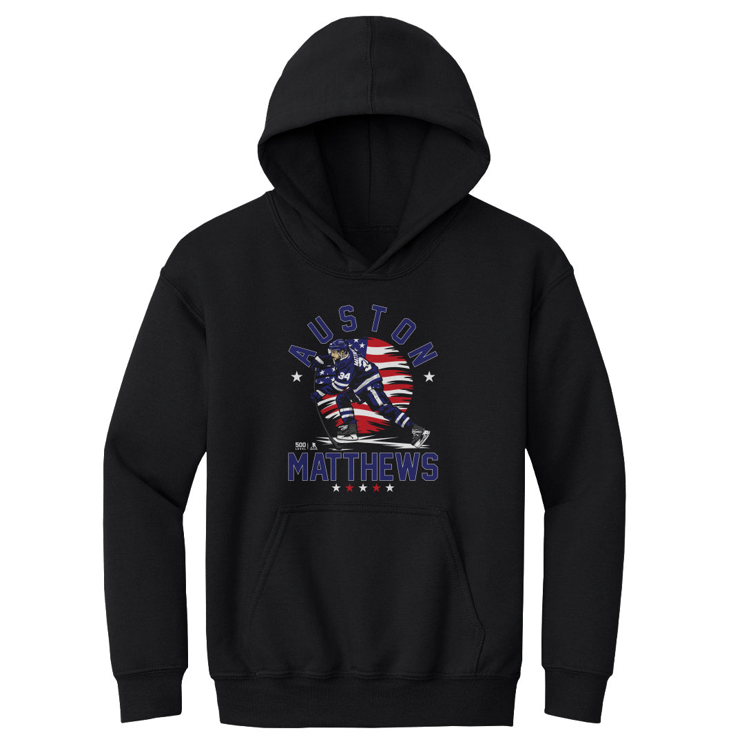 Auston Matthews Toronto USA Flag WHT
