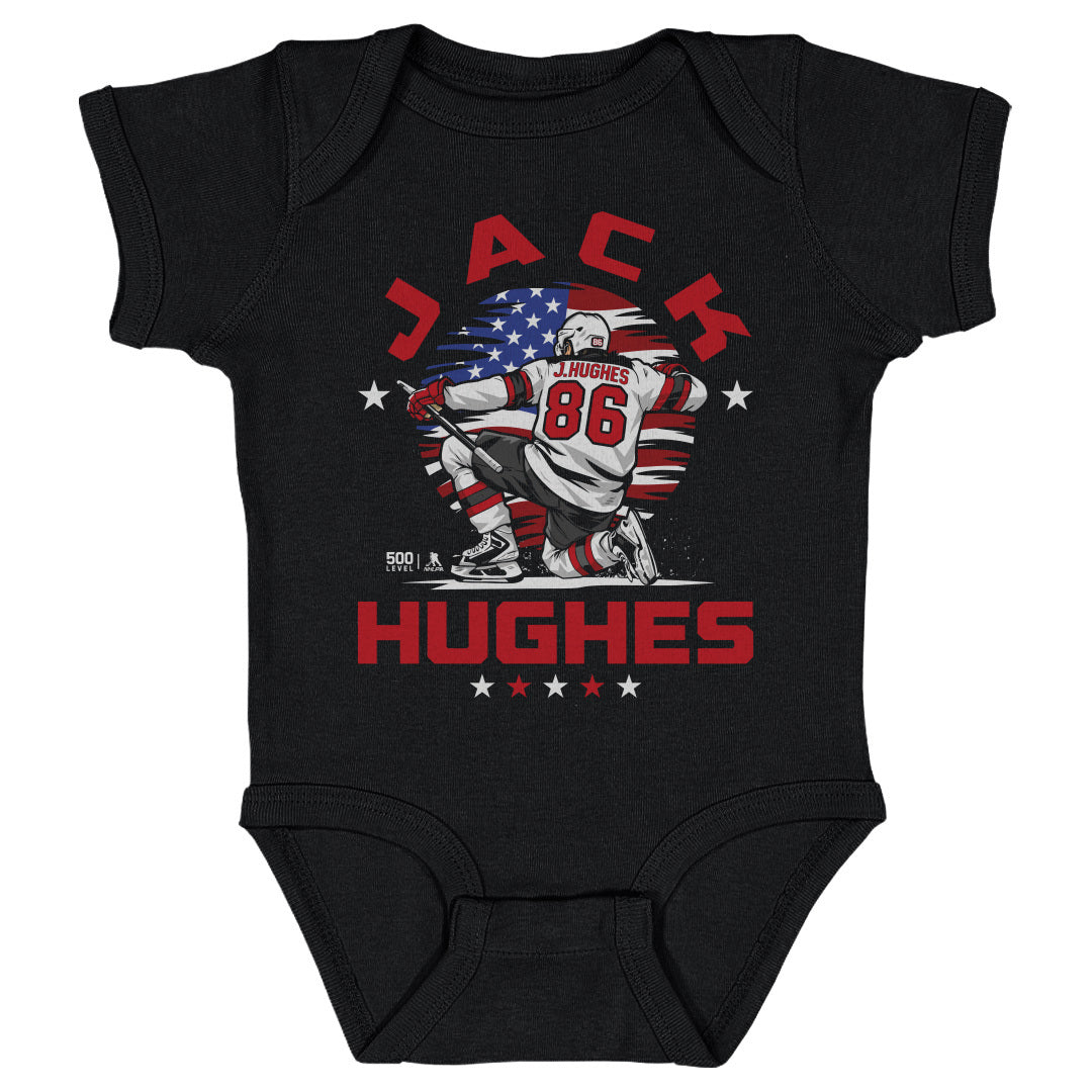 Jack Hughes New Jersey USA Flag Celebration WHT