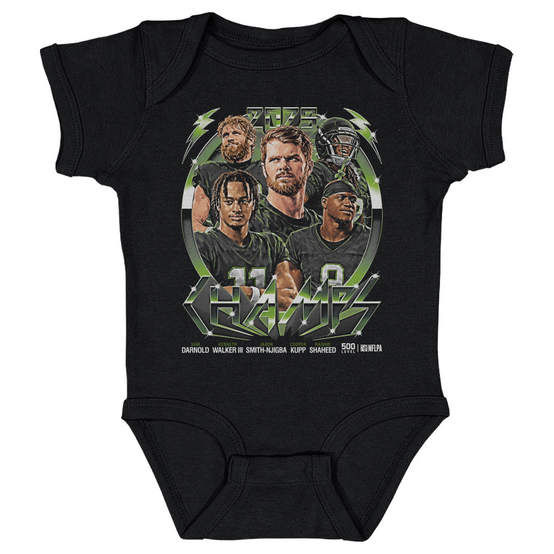 Seattle Football 2025 Champs Vintage Neon WHT