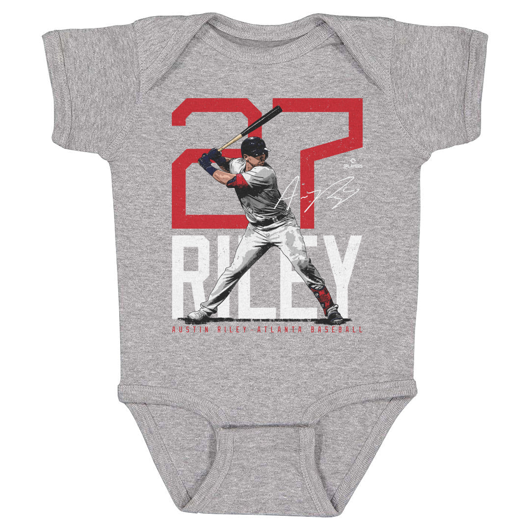 Austin Riley Atlanta Bold Number WHT