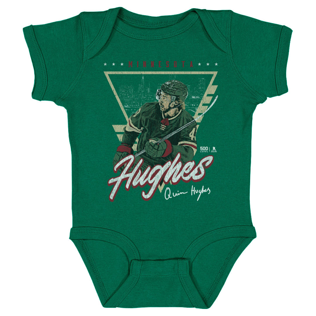 Quinn Hughes Minnesota Triangle Retro WHT