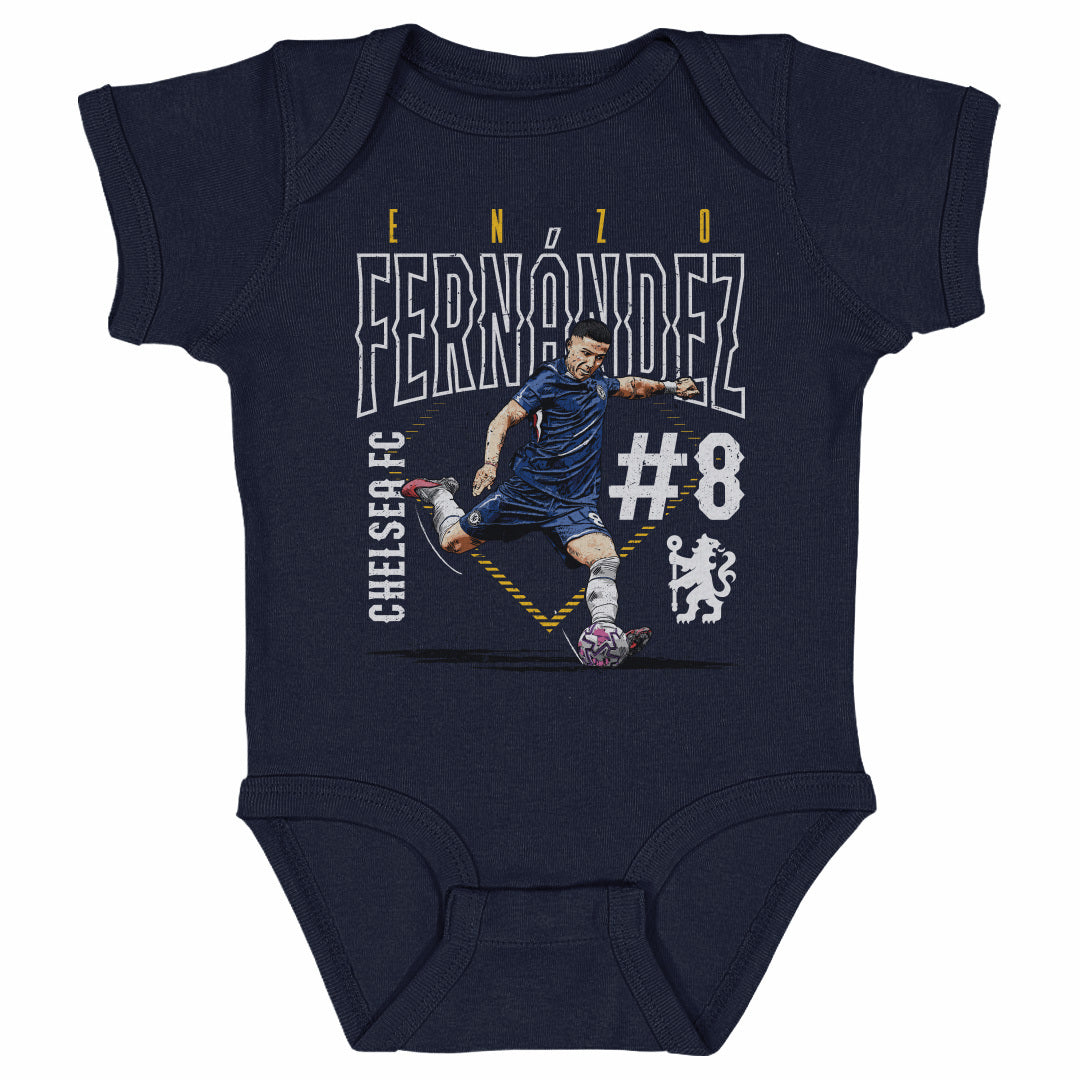 Enzo Fernandez Chelsea FC Outline Number WHT