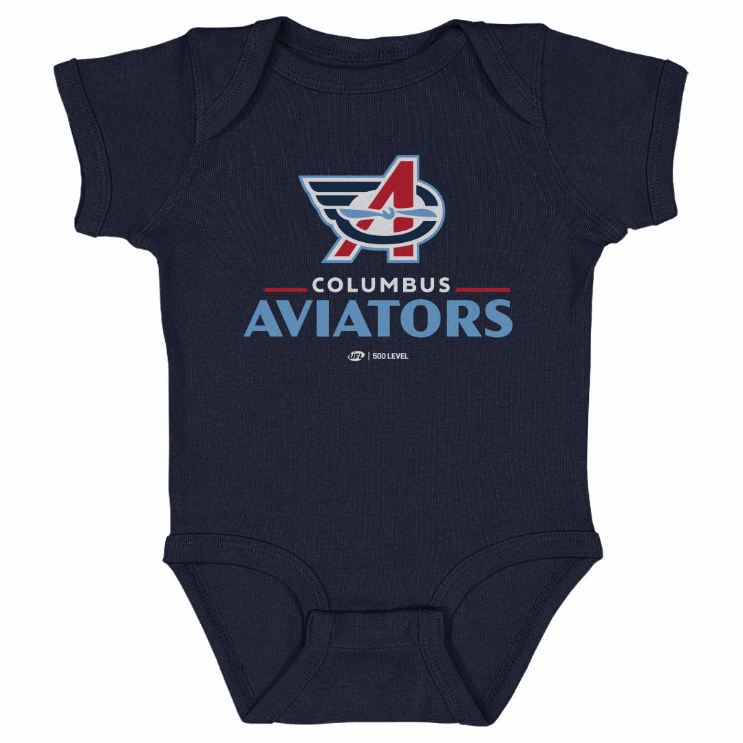 Columbus Aviators Primary Logo WHT
