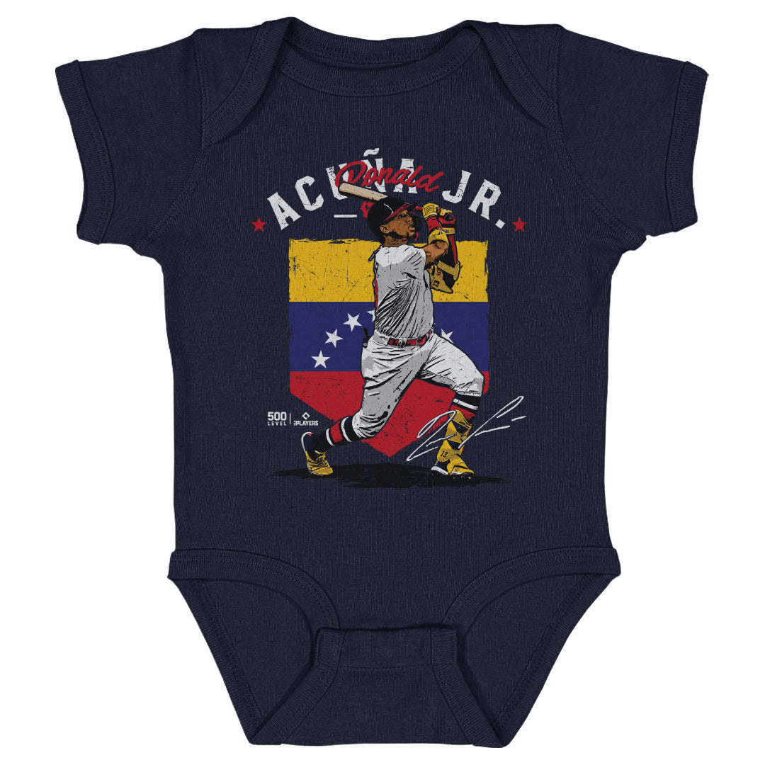 Ronald Acuna Jr. Atlanta Country Flag WHT