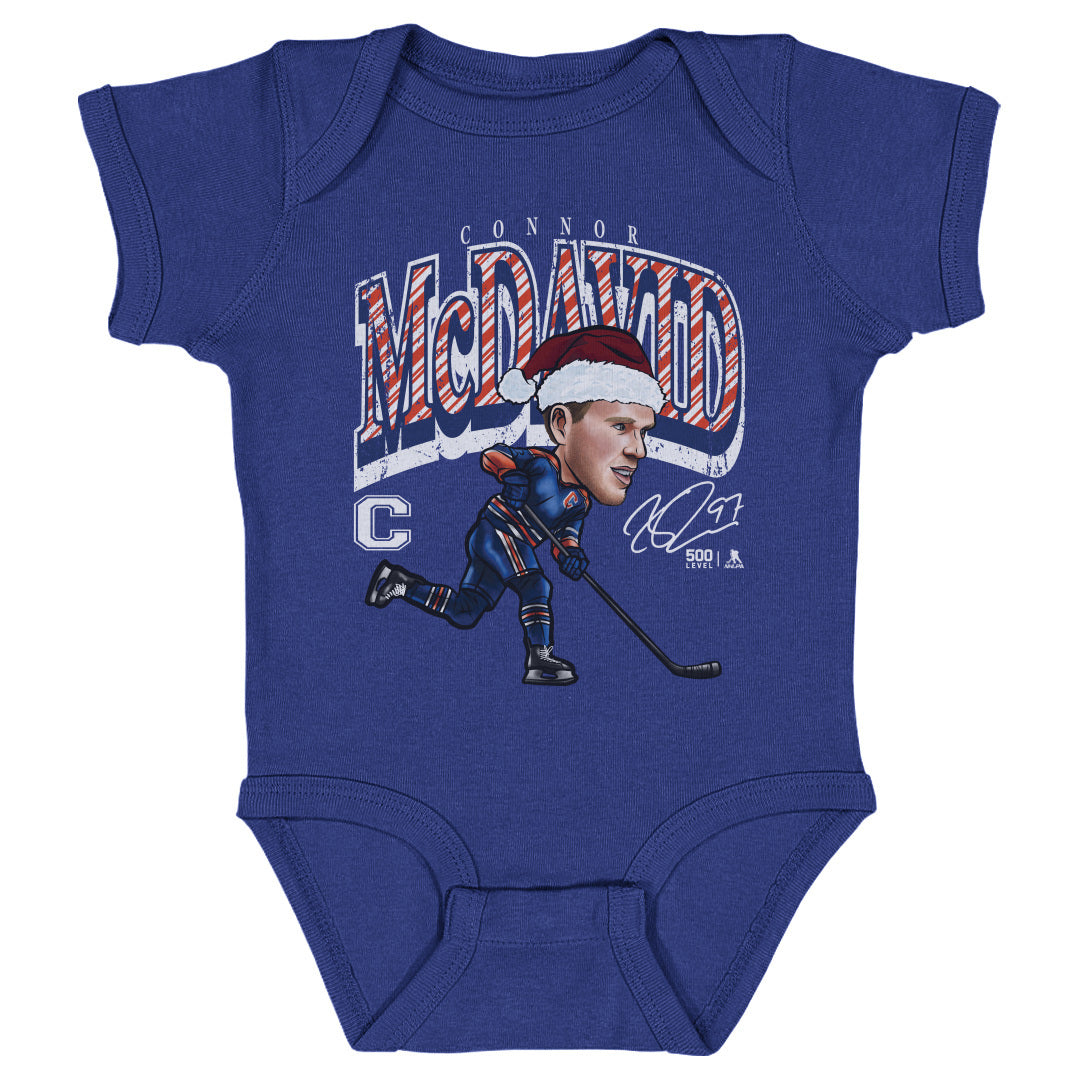 Connor McDavid Edmonton Cartoon Santa Hat WHT