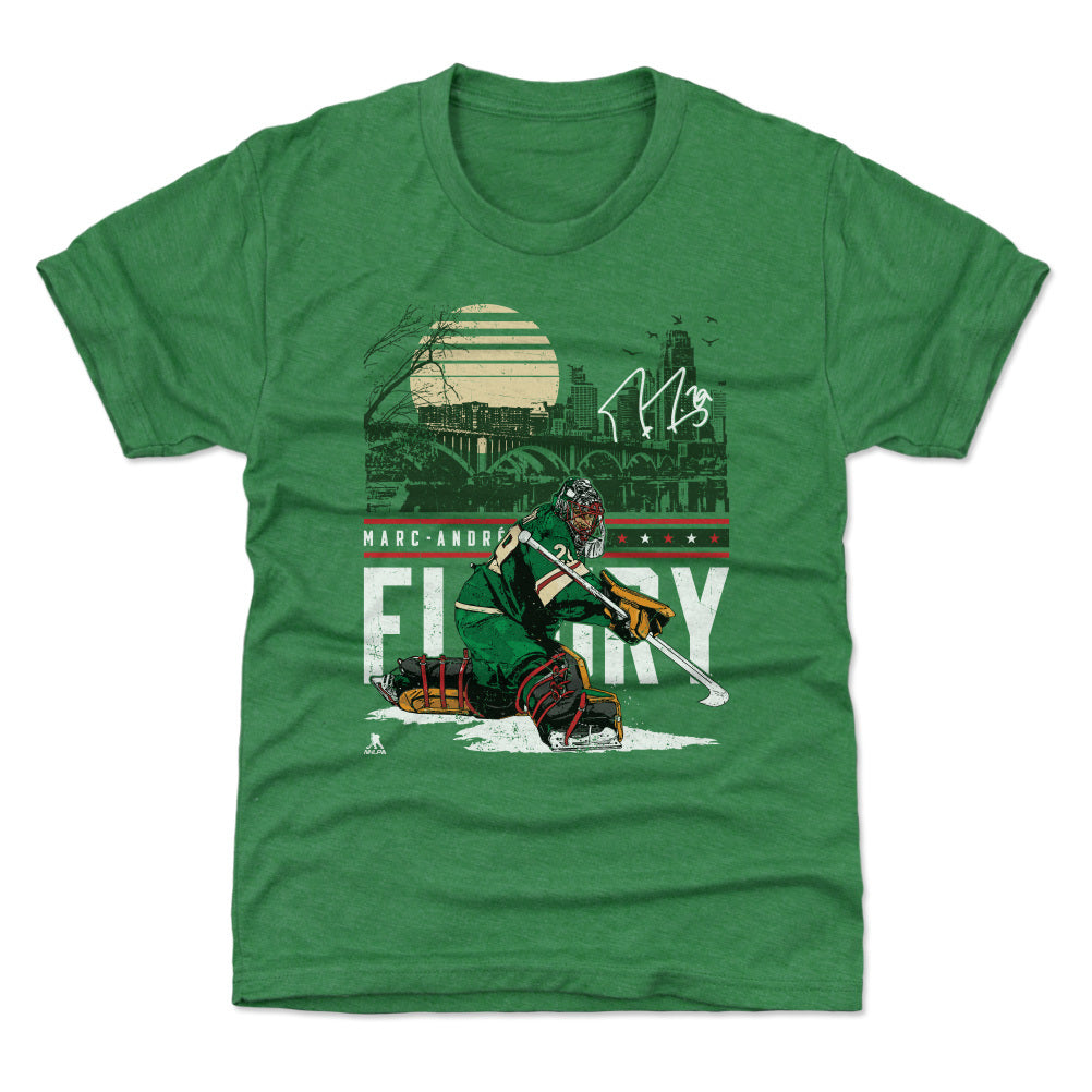 Marc-Andre Fleury Minnesota City Skyline WHT