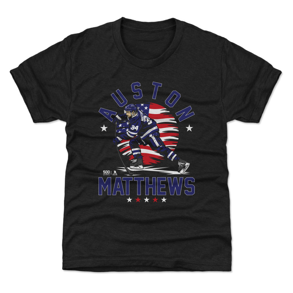 Auston Matthews Toronto USA Flag WHT