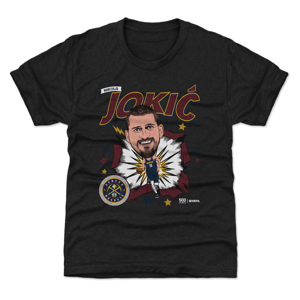 Nikola Jokic Denver Nuggets Caricature Retro WHT