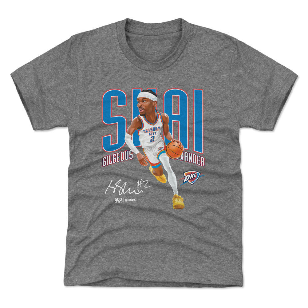 Shai Gilgeous-Alexander Oklahoma City Thunder Caricature WHT