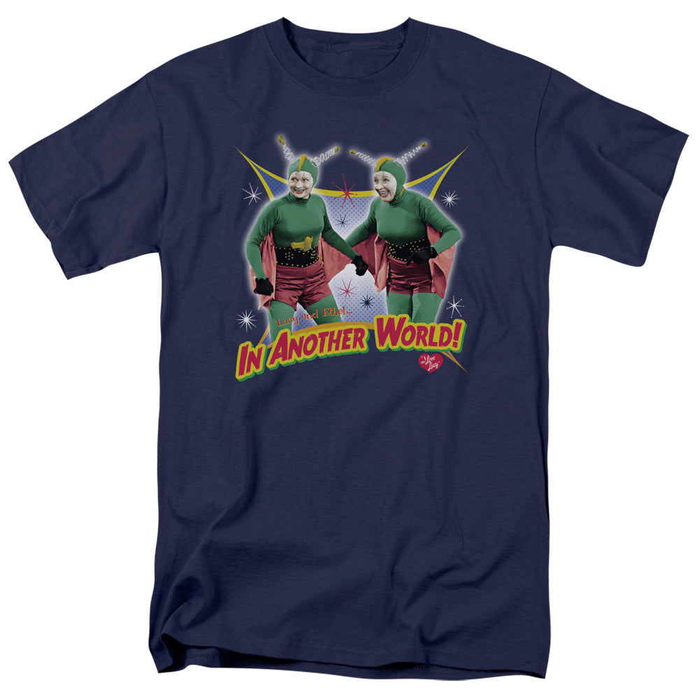 I Love Lucy In Another World Mens T Shirt Navy