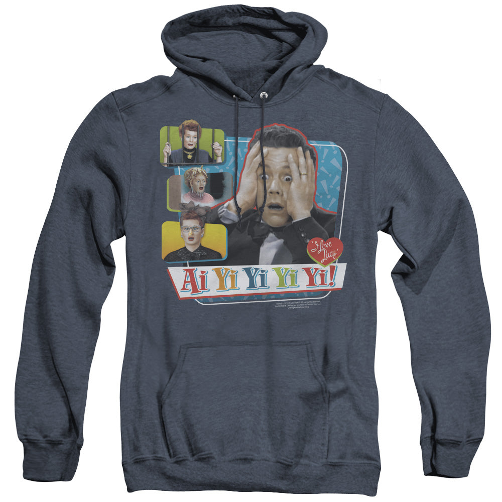 I Love Lucy Ai Yi Yi Yi Yi Heather Mens Hoodie Navy Blue