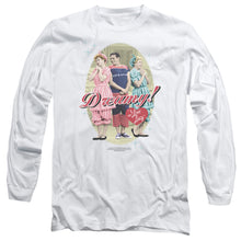 Load image into Gallery viewer, I Love Lucy Dreamy! Mens Long Sleeve Shirt White