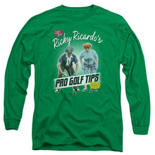 Load image into Gallery viewer, I Love Lucy Pro Golf Tips Mens Long Sleeve Shirt Kelly Green Officially Licensed