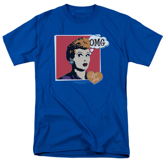 I Love Lucy I Love Worhol Omg Mens T Shirt Royal Blue
