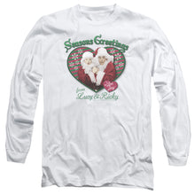 Load image into Gallery viewer, I Love Lucy Seasons Greetings Mens Long Sleeve Shirt White Officially Licensed