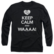 Load image into Gallery viewer, I Love Lucy Keep Calm Waaa Mens Long Sleeve Shirt Black Officially Licensed