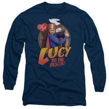 Load image into Gallery viewer, I Love Lucy To The Rescue Mens Long Sleeve Shirt Navy Officially Licensed