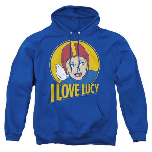 I Love Lucy Lb Super Comic Mens Hoodie Royal Blue