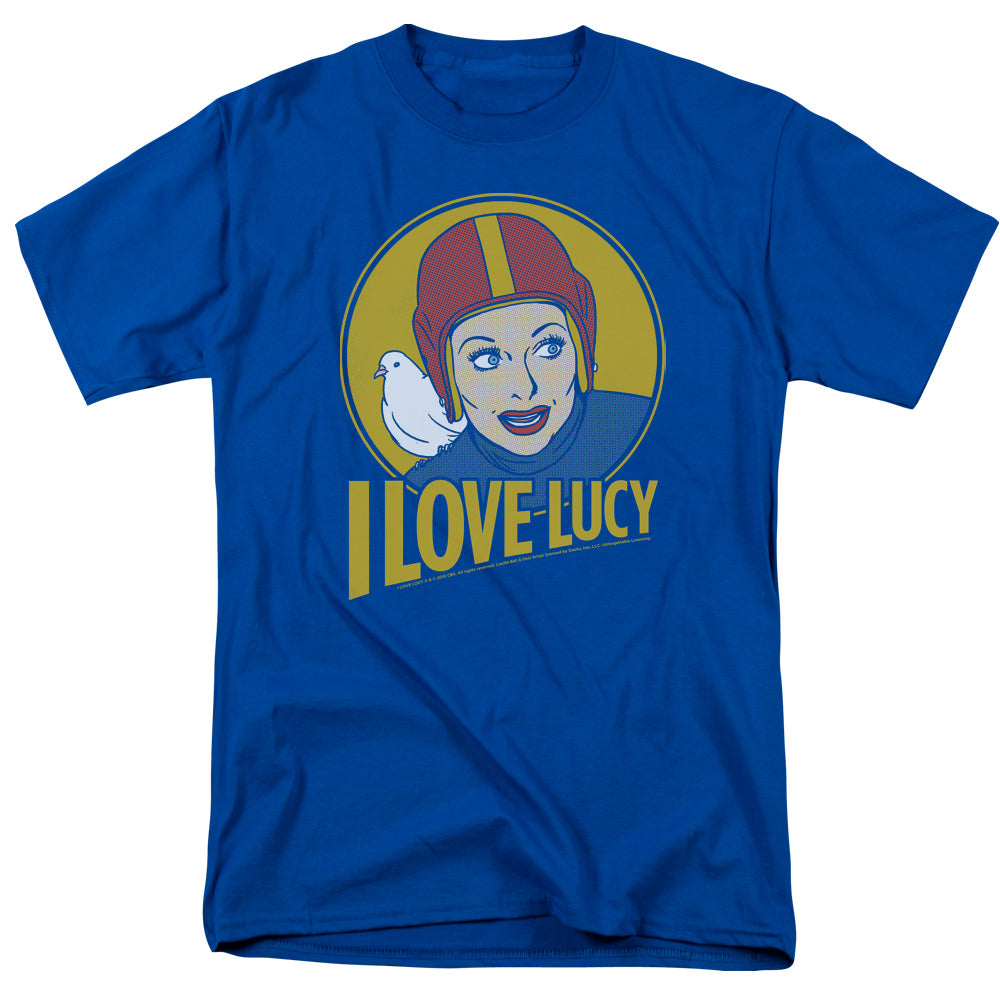 I Love Lucy Lb Super Comic Mens T Shirt Royal