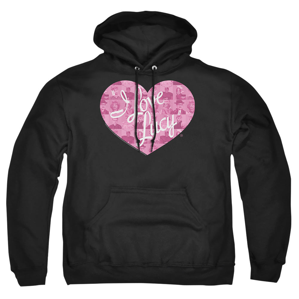 I Love Lucy Many Moods Logo Mens Hoodie Black