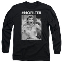 Load image into Gallery viewer, I Love Lucy No Filter Mens Long Sleeve Shirt Black Officially Licensed