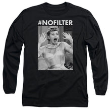 Load image into Gallery viewer, I Love Lucy No Filter Mens Long Sleeve Shirt Black