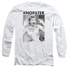 Load image into Gallery viewer, I Love Lucy No Filter Mens Long Sleeve Shirt White Officially Licensed