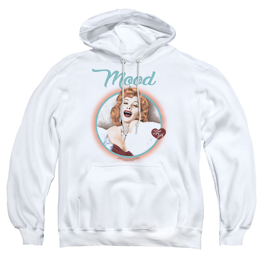I Love Lucy Mood Mens Hoodie White