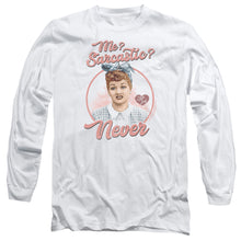 Load image into Gallery viewer, I Love Lucy Sarcastic Mens Long Sleeve Shirt White Officially Licensed
