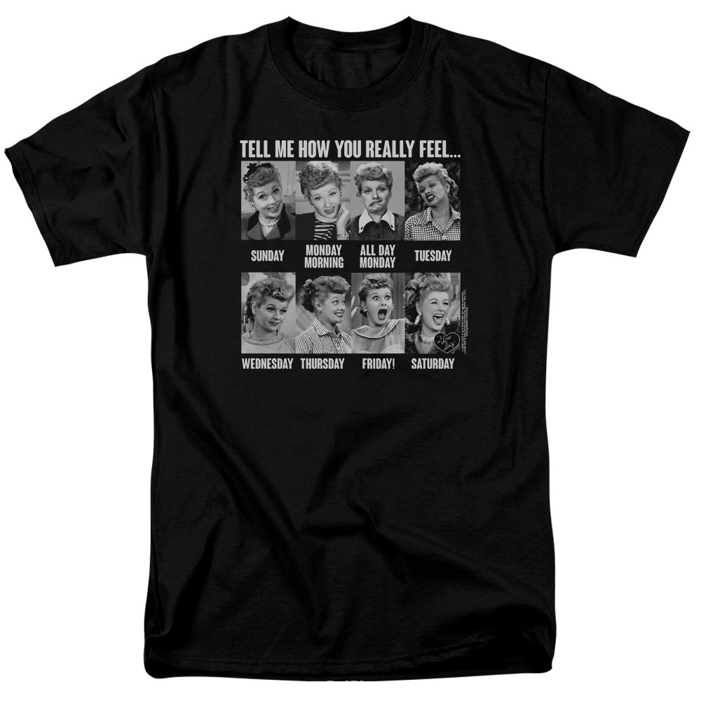 I Love Lucy 8 Days A Week Mens T Shirt Black