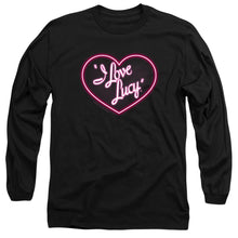 Load image into Gallery viewer, I Love Lucy Neon Logo Mens Long Sleeve Shirt Black Officially Licensed