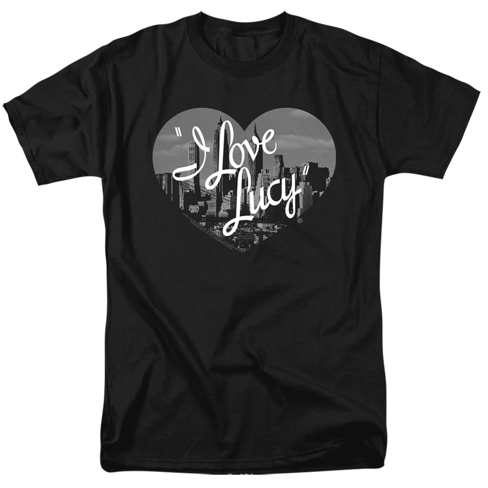 I Love Lucy Nostaic City Mens T Shirt Black