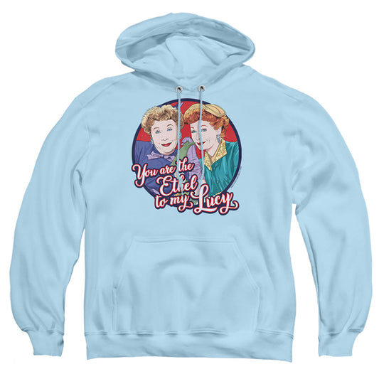 I Love Lucy Ethel To My Lucy Mens Hoodie Light Blue