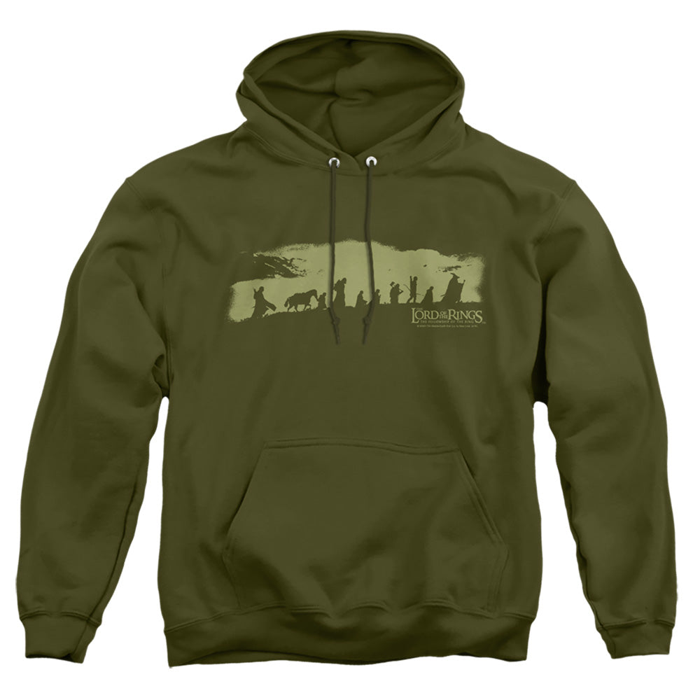 Lord Of The Rings The Fellowship Mens Hoodie Military Green