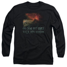 Load image into Gallery viewer, Lor Walk In Mordor Mens Long Sleeve Shirt Black Officially Licensed