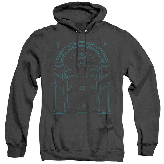 Lord Of The Rings Doors Of Durin Heather Mens Hoodie Black