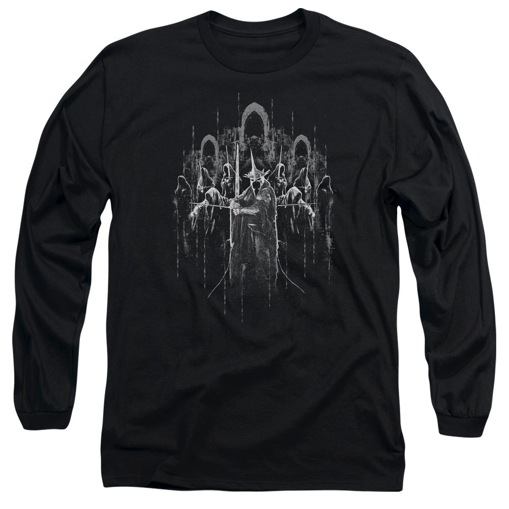 Lord Of The Rings The Nine Mens Long Sleeve Shirt Black Officially Licensed