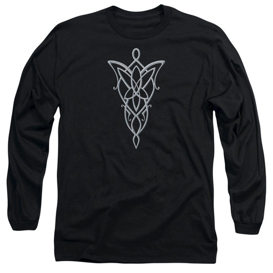 Lord Of The Rings Arwen Necklace Mens Long Sleeve Shirt Black Officially Licensed