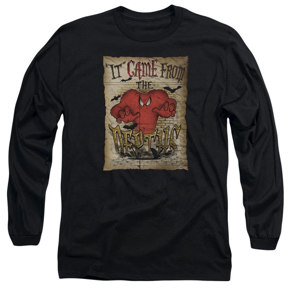 Looney Tunes The Depths Mens Long Sleeve Shirt Black Officially Licensed