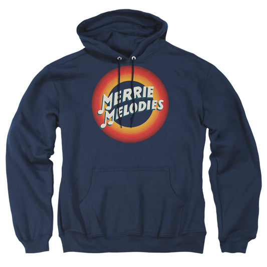 Looney Tunes Merrie Logo Mens Hoodie Navy